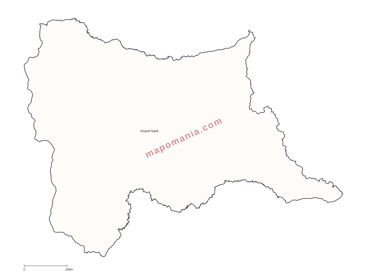 Carte de Grand-Santi à personnaliser