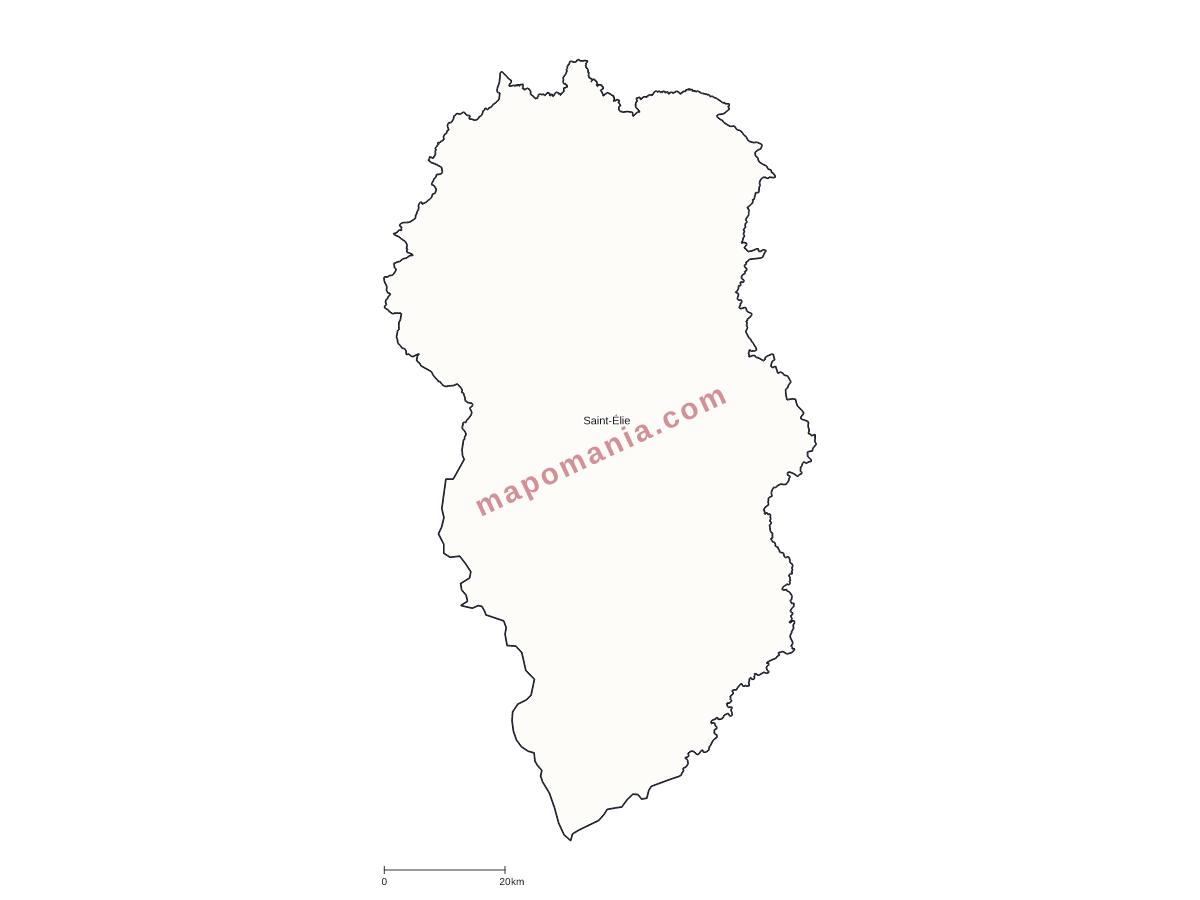 Carte de Saint-Élie à personnaliser