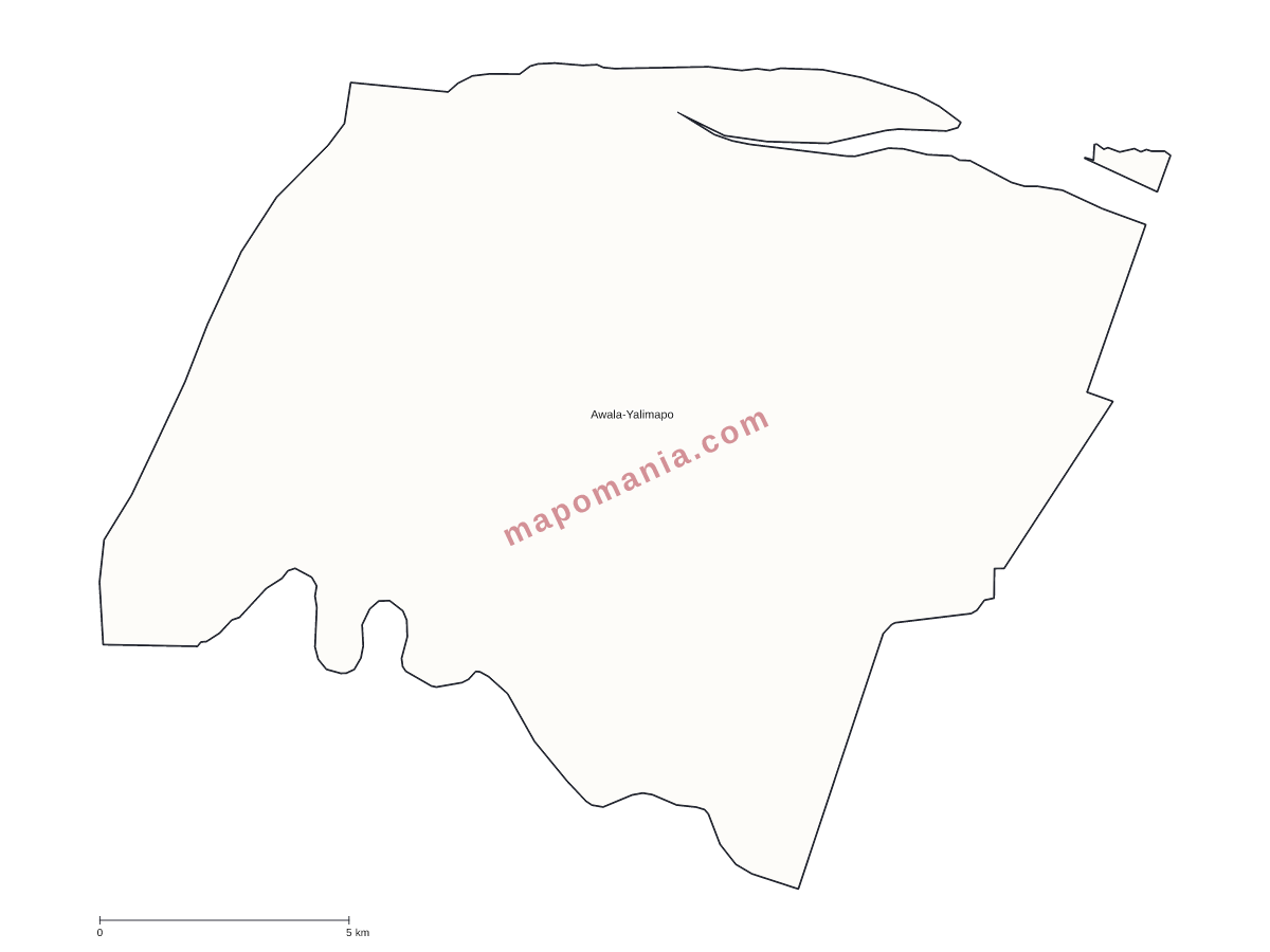 Carte de Awala-Yalimapo à personnaliser