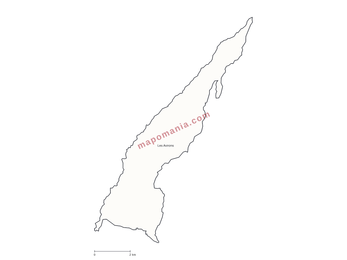 Carte de Les Avirons à personnaliser