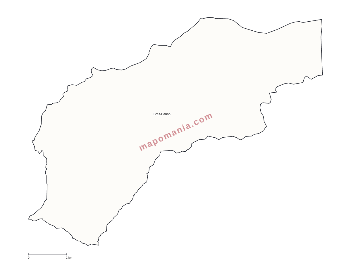 Carte de Bras-Panon à personnaliser