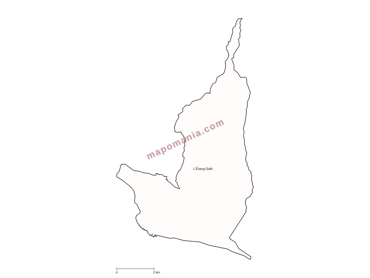 Carte de L'Étang-Salé à personnaliser