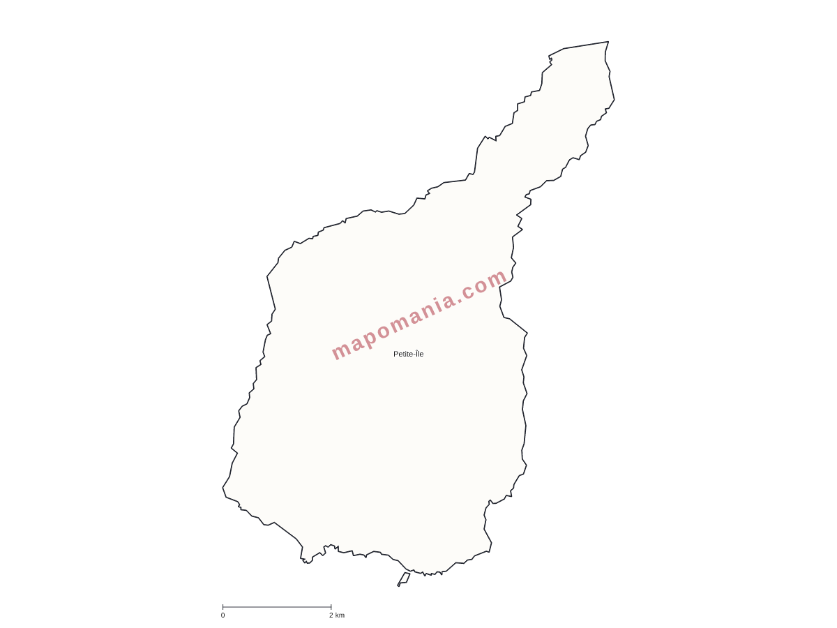 Carte de Petite-Île à personnaliser