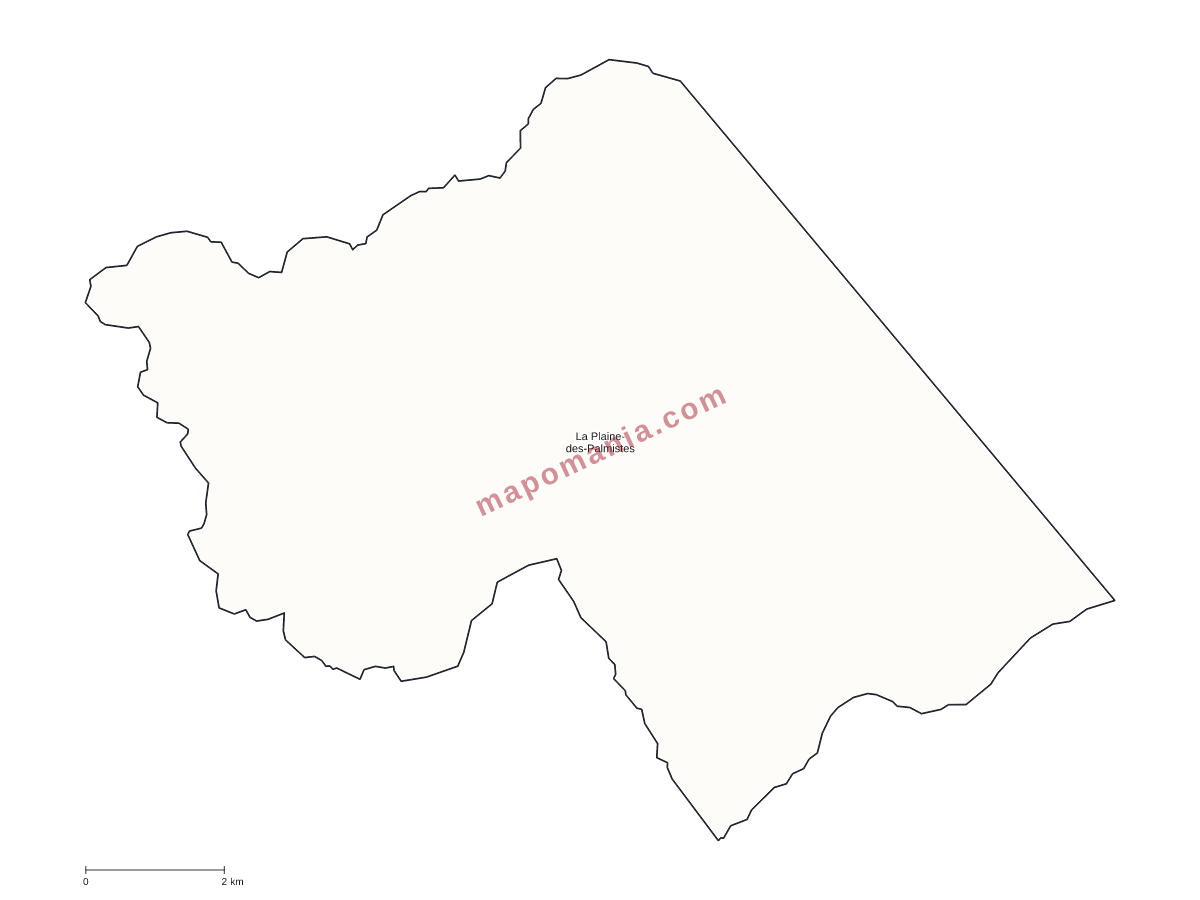 Carte de La Plaine-des-Palmistes à personnaliser