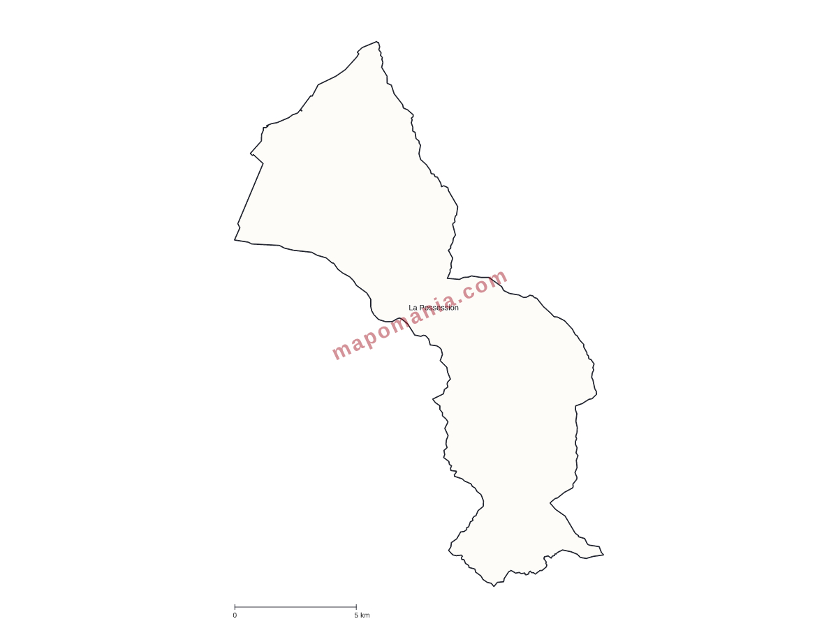 Carte de La Possession à personnaliser