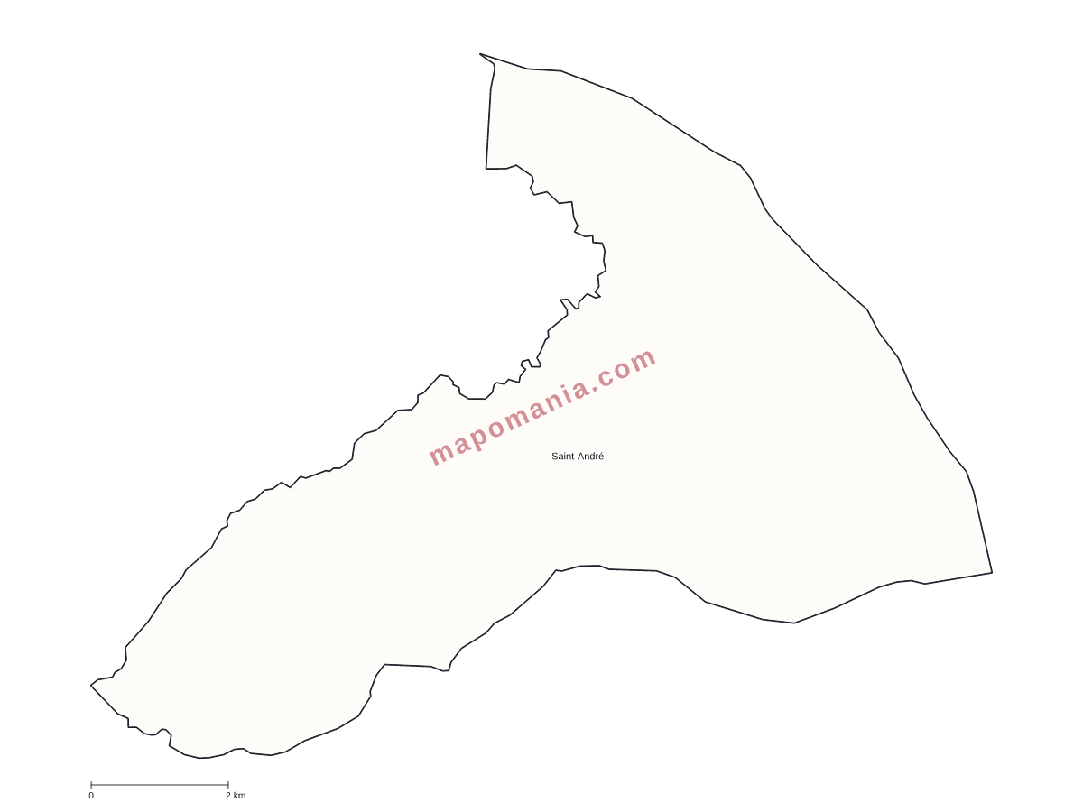 Carte de Saint-André à personnaliser