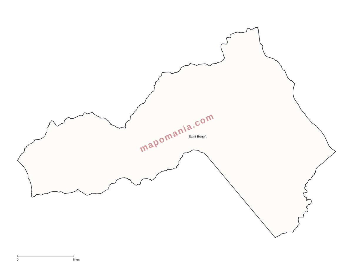 Carte de Saint-Benoît à personnaliser