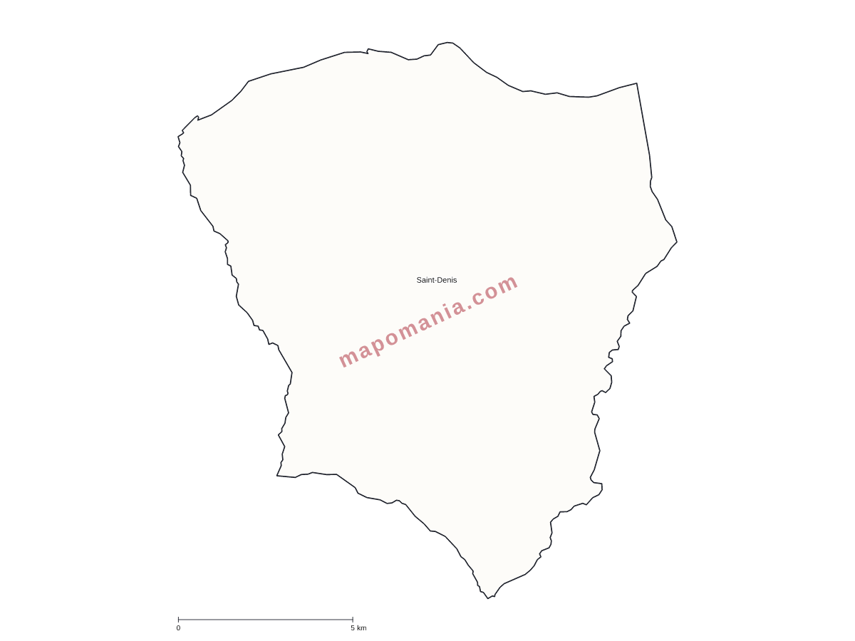 Carte de Saint-Denis à personnaliser