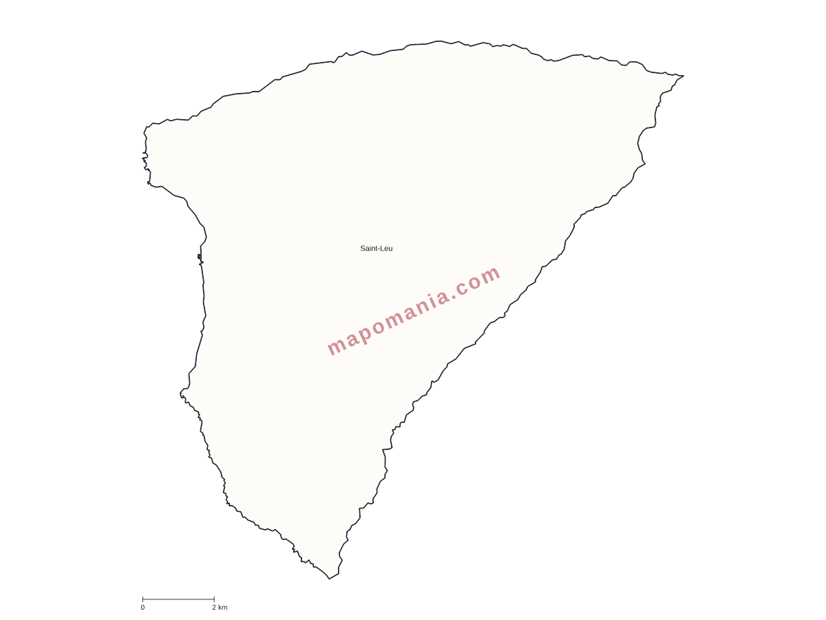 Carte de Saint-Leu à personnaliser