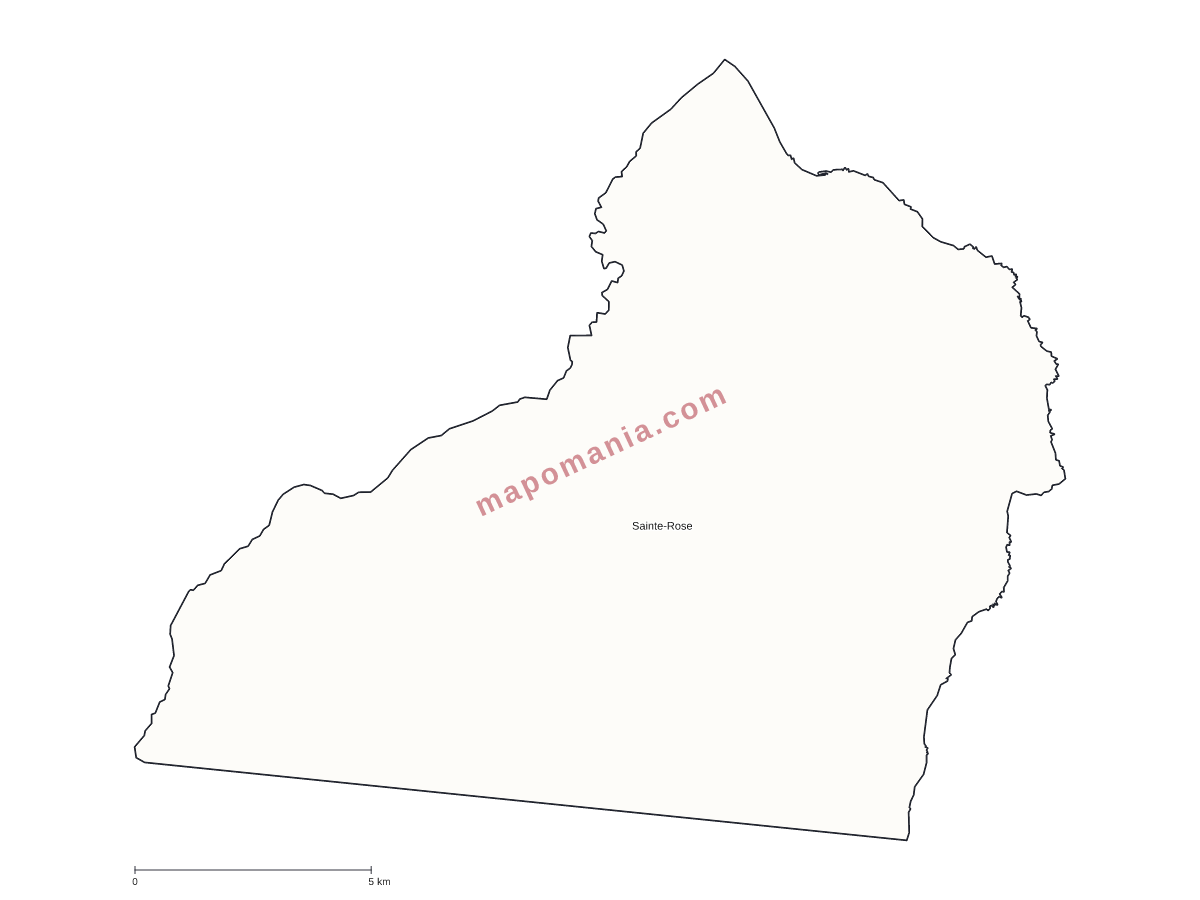 Carte de Sainte-Rose à personnaliser