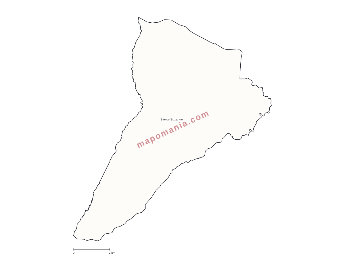 Carte de Sainte-Suzanne à personnaliser