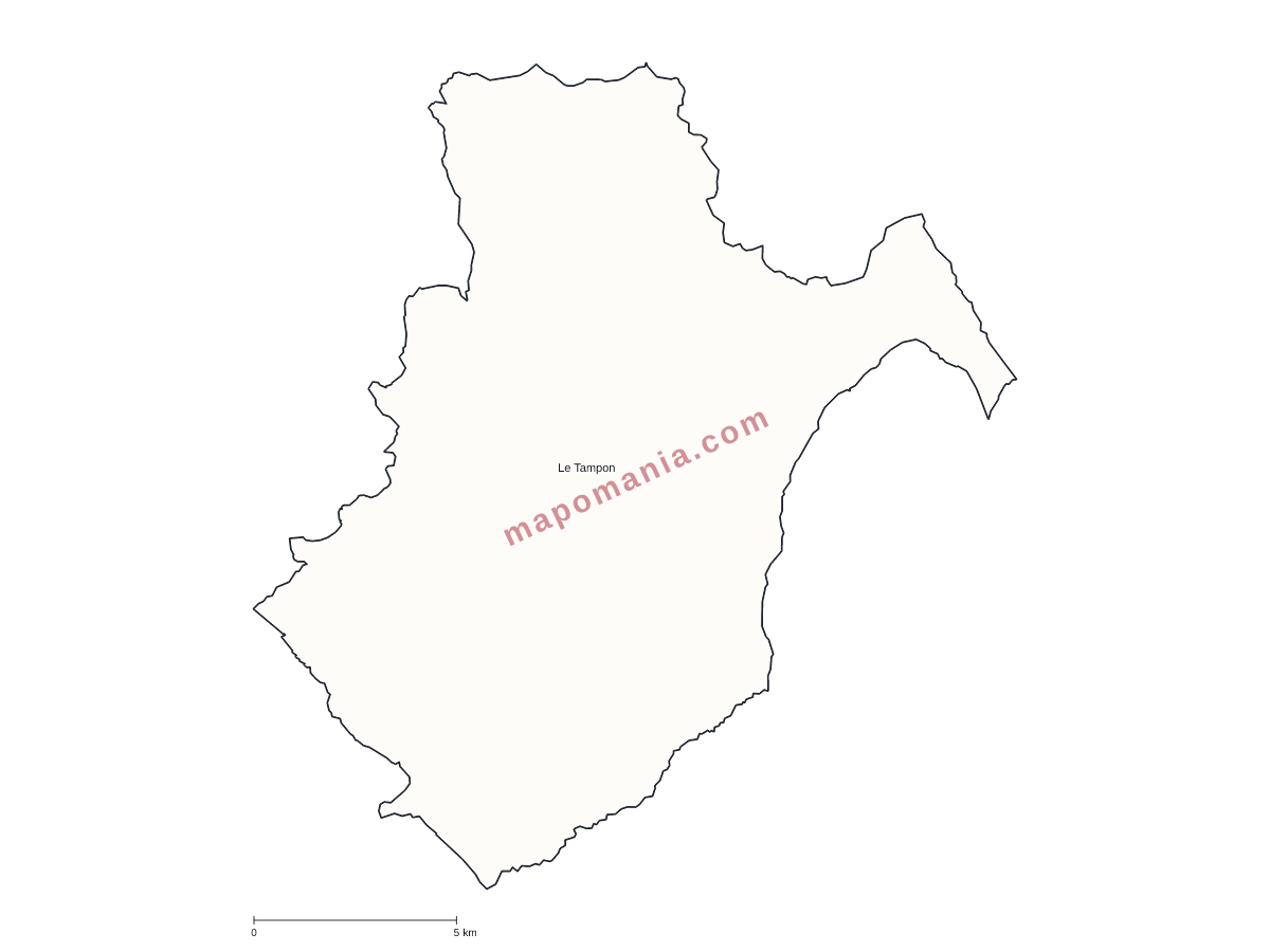 Carte de Le Tampon à personnaliser