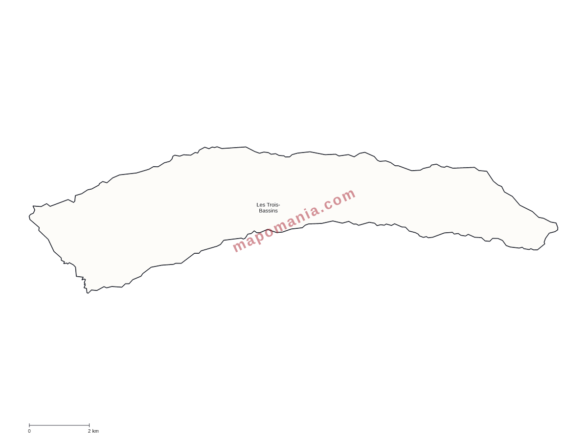 Carte de Les Trois-Bassins à personnaliser