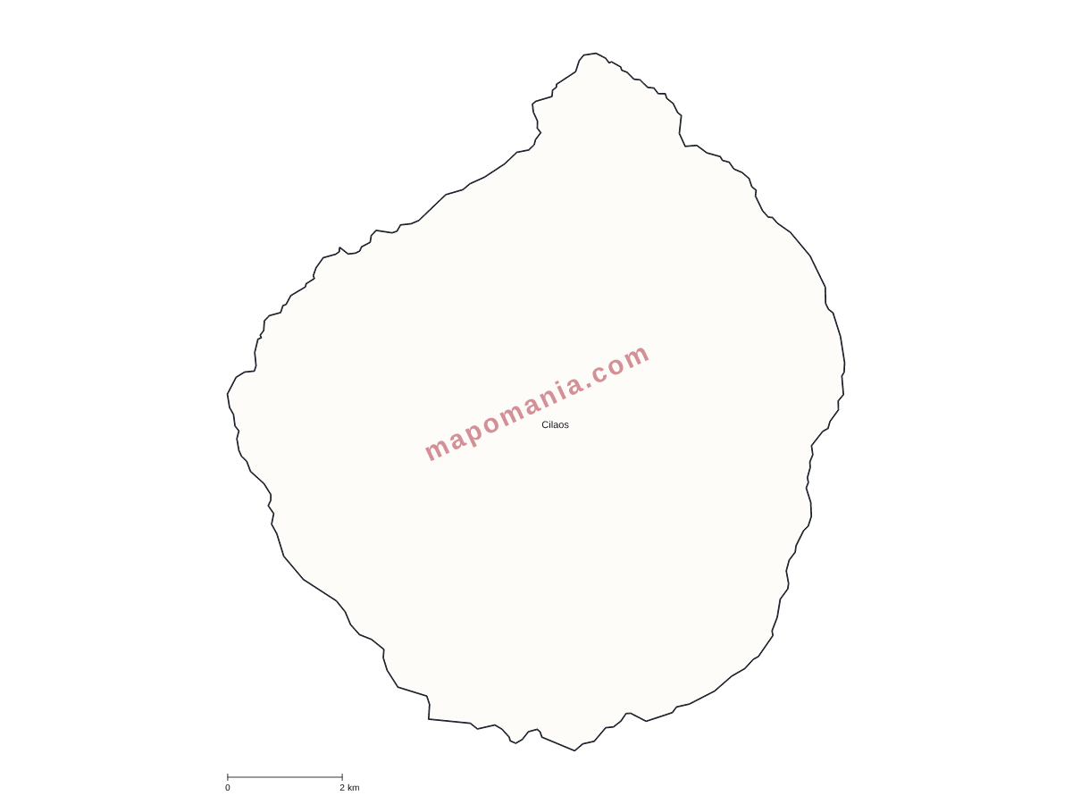 Carte de Cilaos à personnaliser