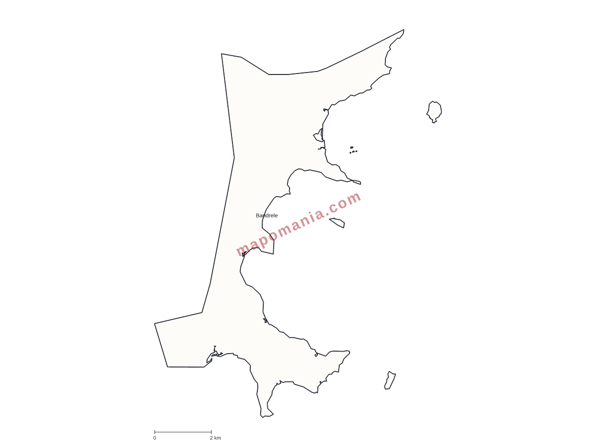 Carte de Bandrele à personnaliser
