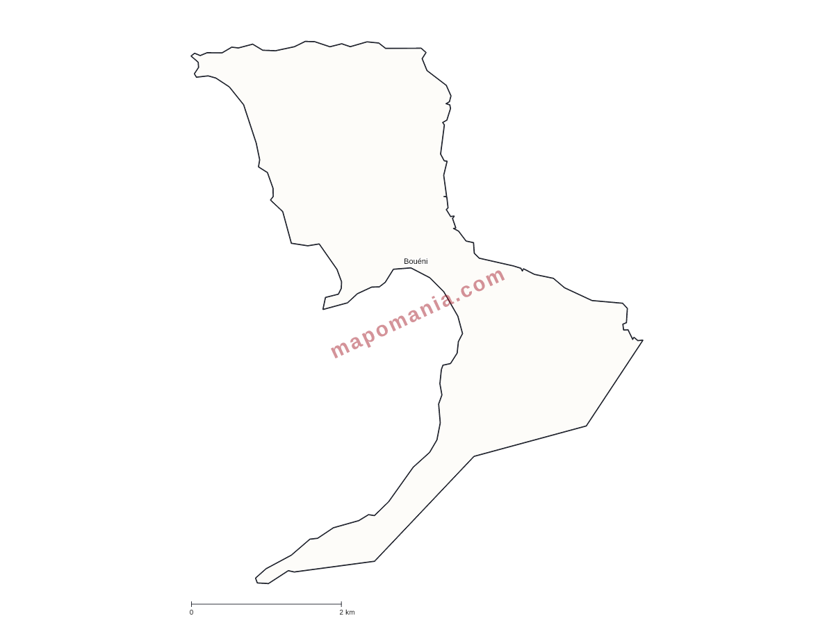Carte de Bouéni à personnaliser