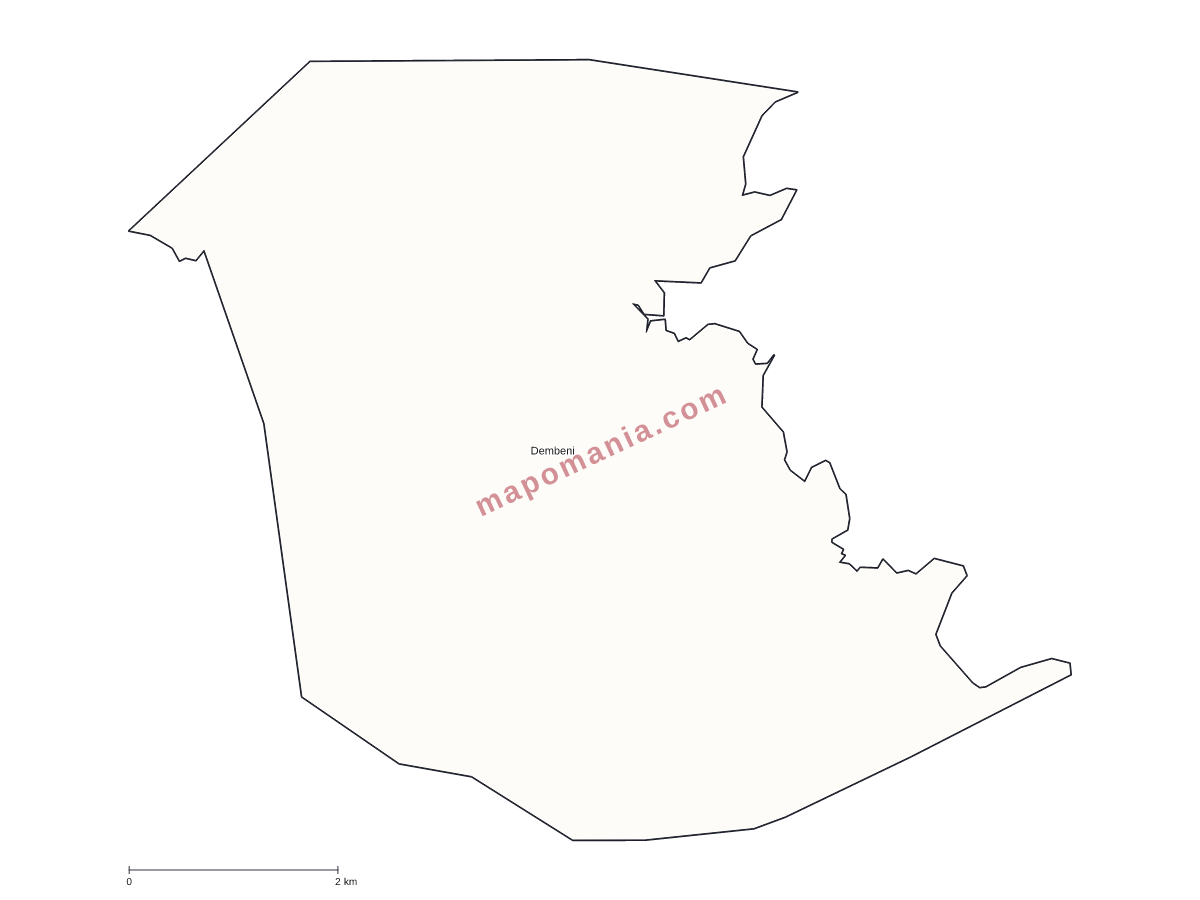 Carte de Dembeni à personnaliser