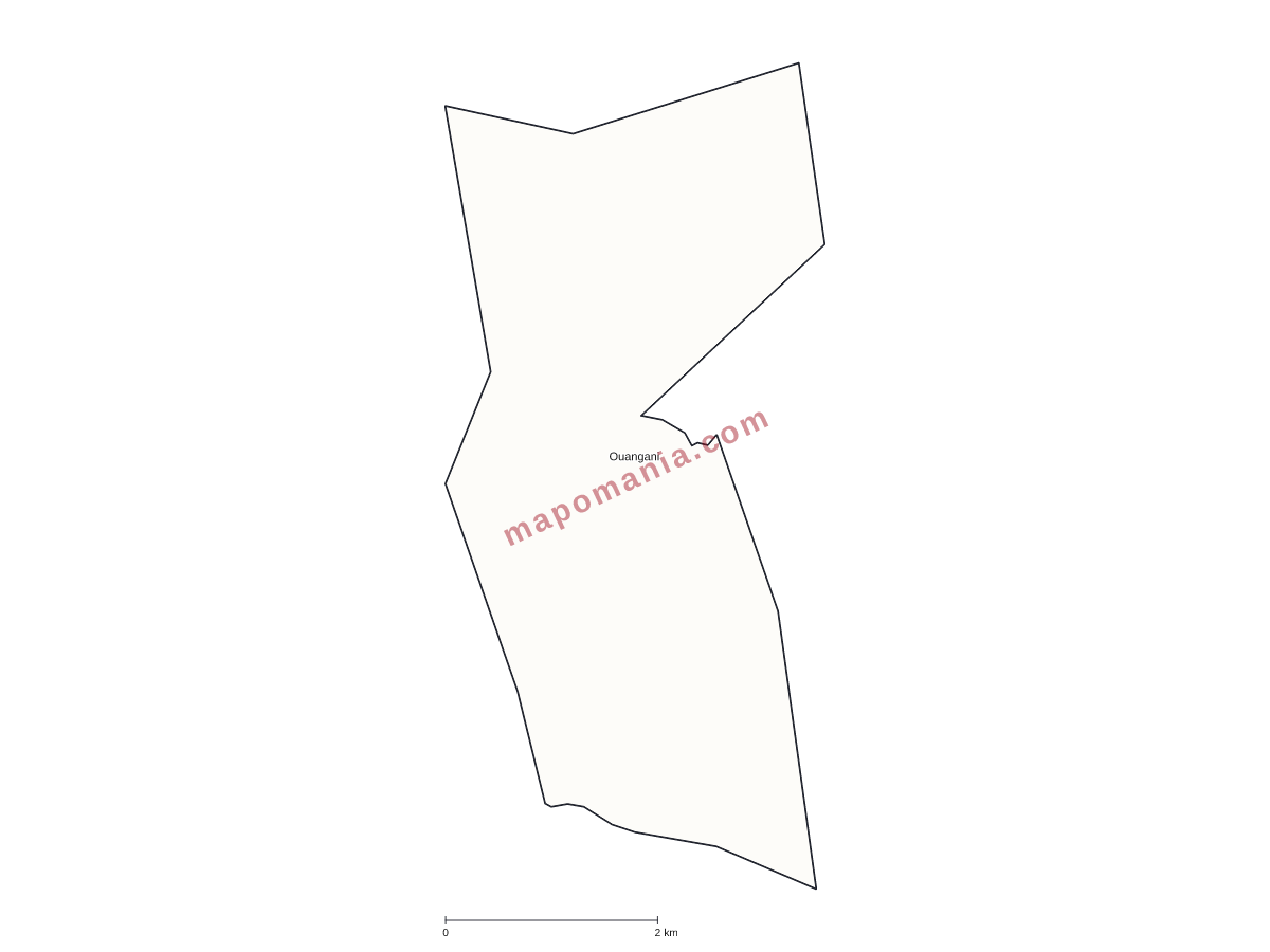 Carte de Ouangani à personnaliser