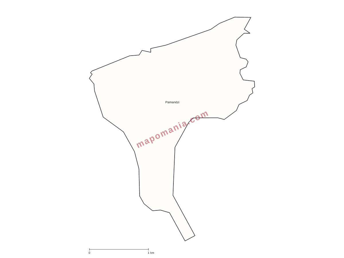 Carte de Pamandzi à personnaliser