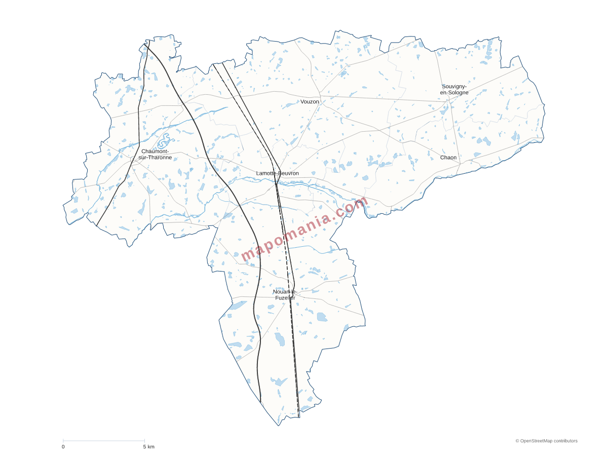 Carte de CC Coeur de Sologne à personnaliser
