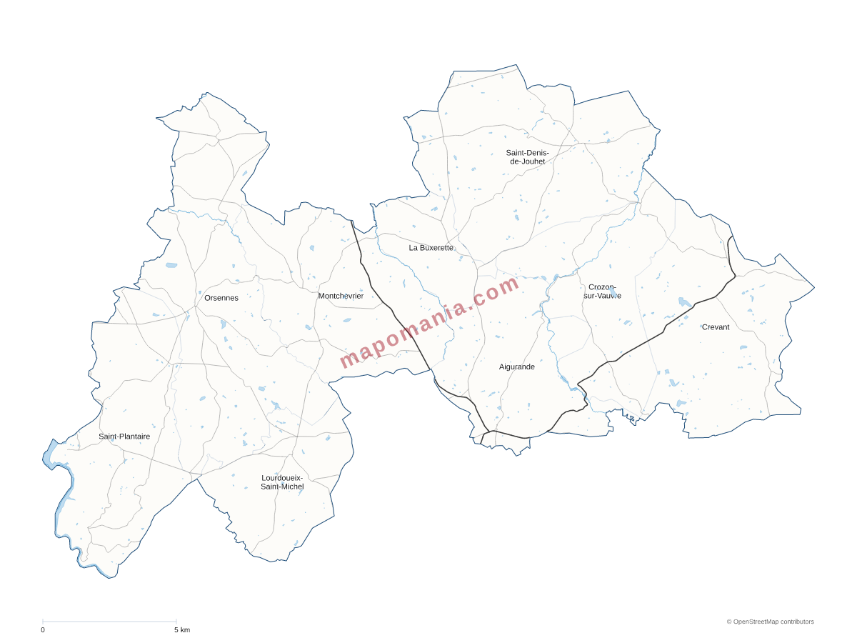 Carte de CC de la Marche Berrichonne à personnaliser