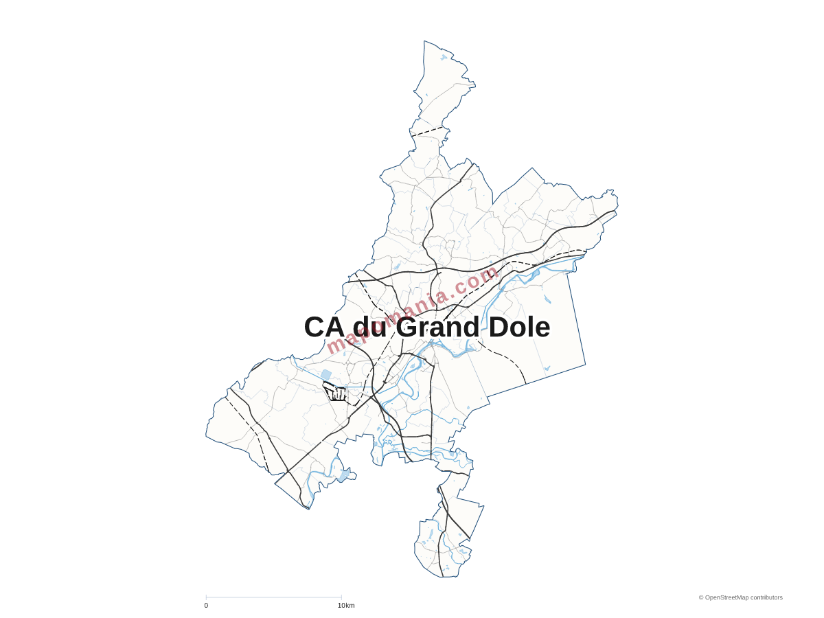 Carte de CA du Grand Dole à personnaliser