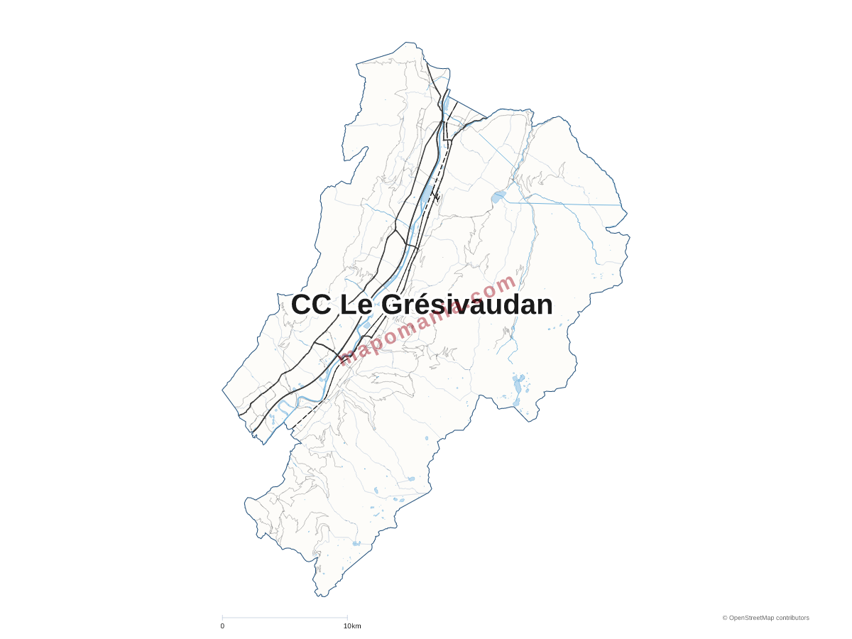 Carte de CC Le Grésivaudan à personnaliser