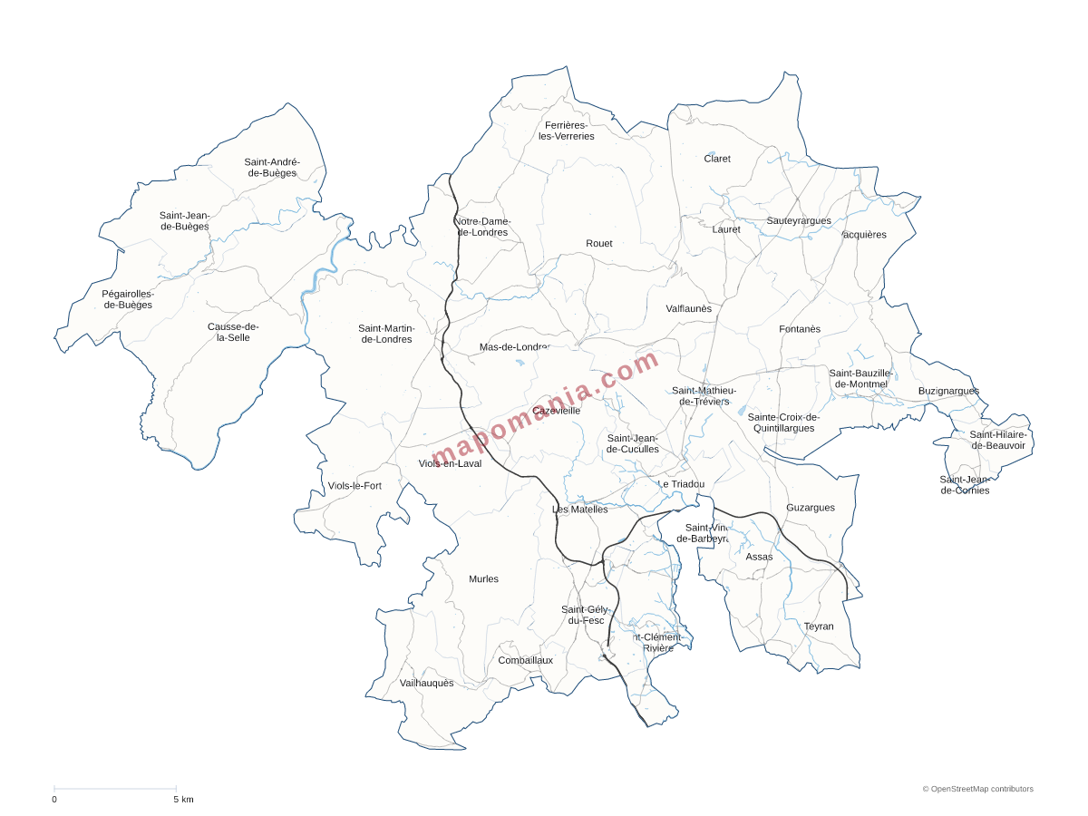 Carte de CC du Grand Pic Saint-Loup à personnaliser
