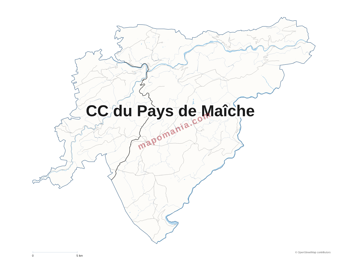 Carte de CC du Pays de Maîche à personnaliser