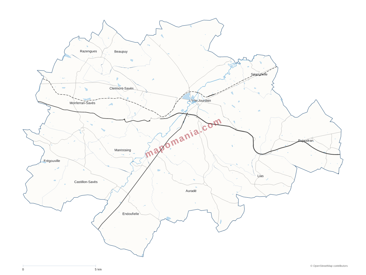 Carte de CC de la Gascogne Toulousaine à personnaliser