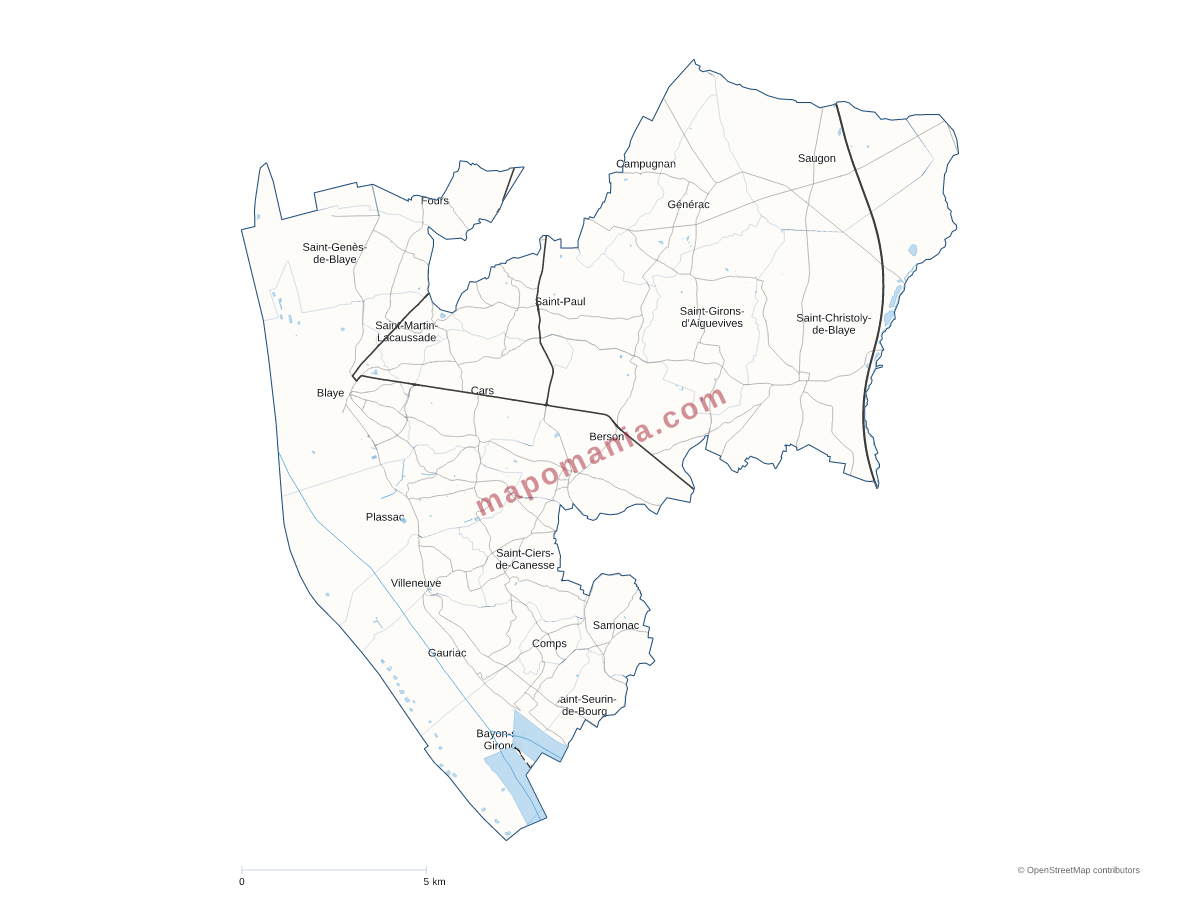 Carte de CC de Blaye à personnaliser