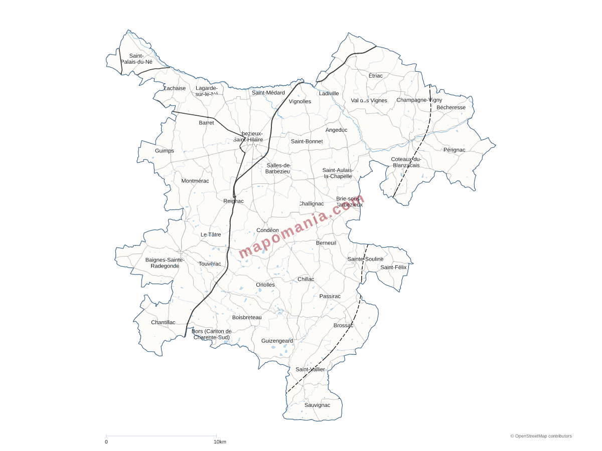 Carte de CC des 4B Sud Charente à personnaliser