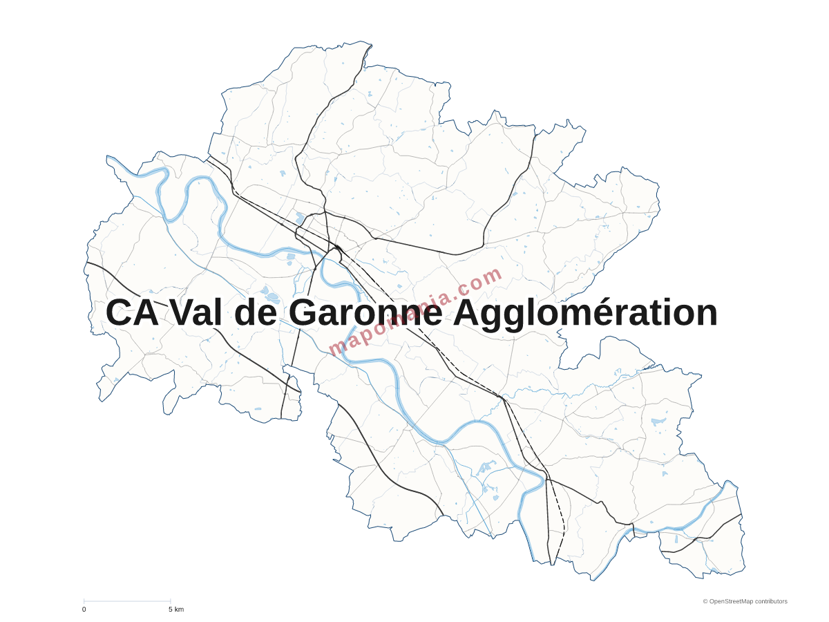 Carte de CA Val de Garonne Agglomération à personnaliser