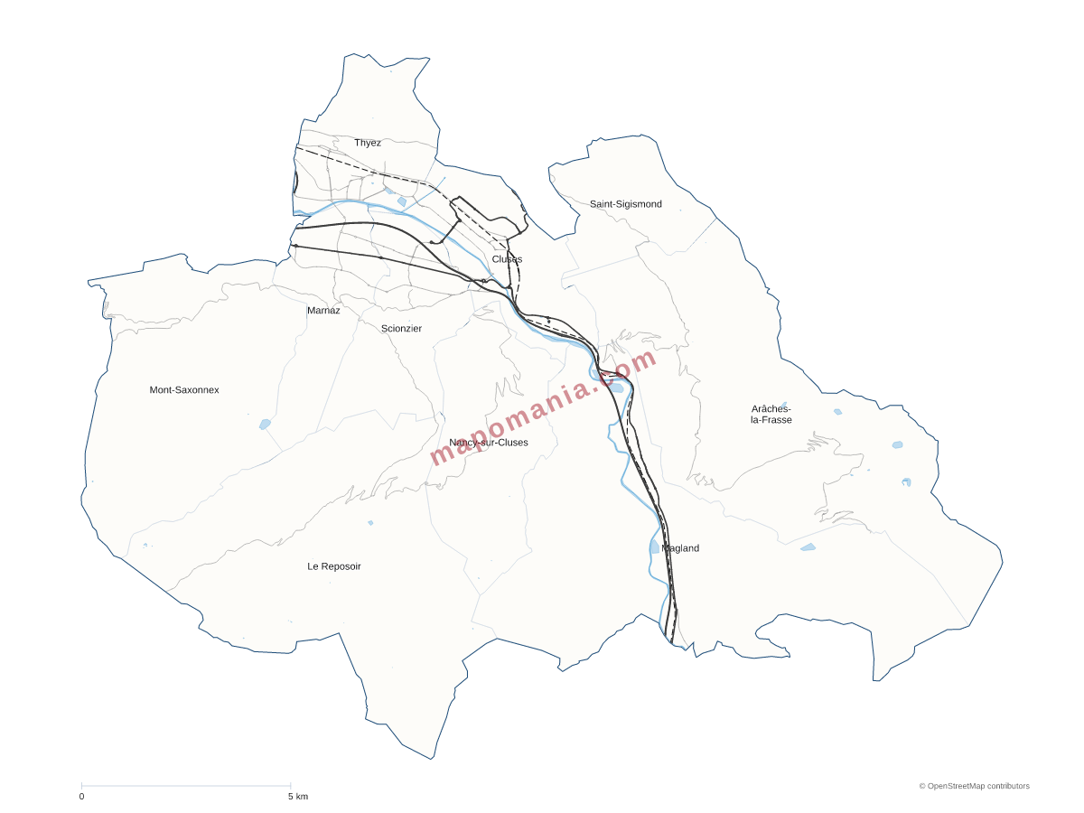 Carte de CC Cluses-Arve et Montagnes à personnaliser