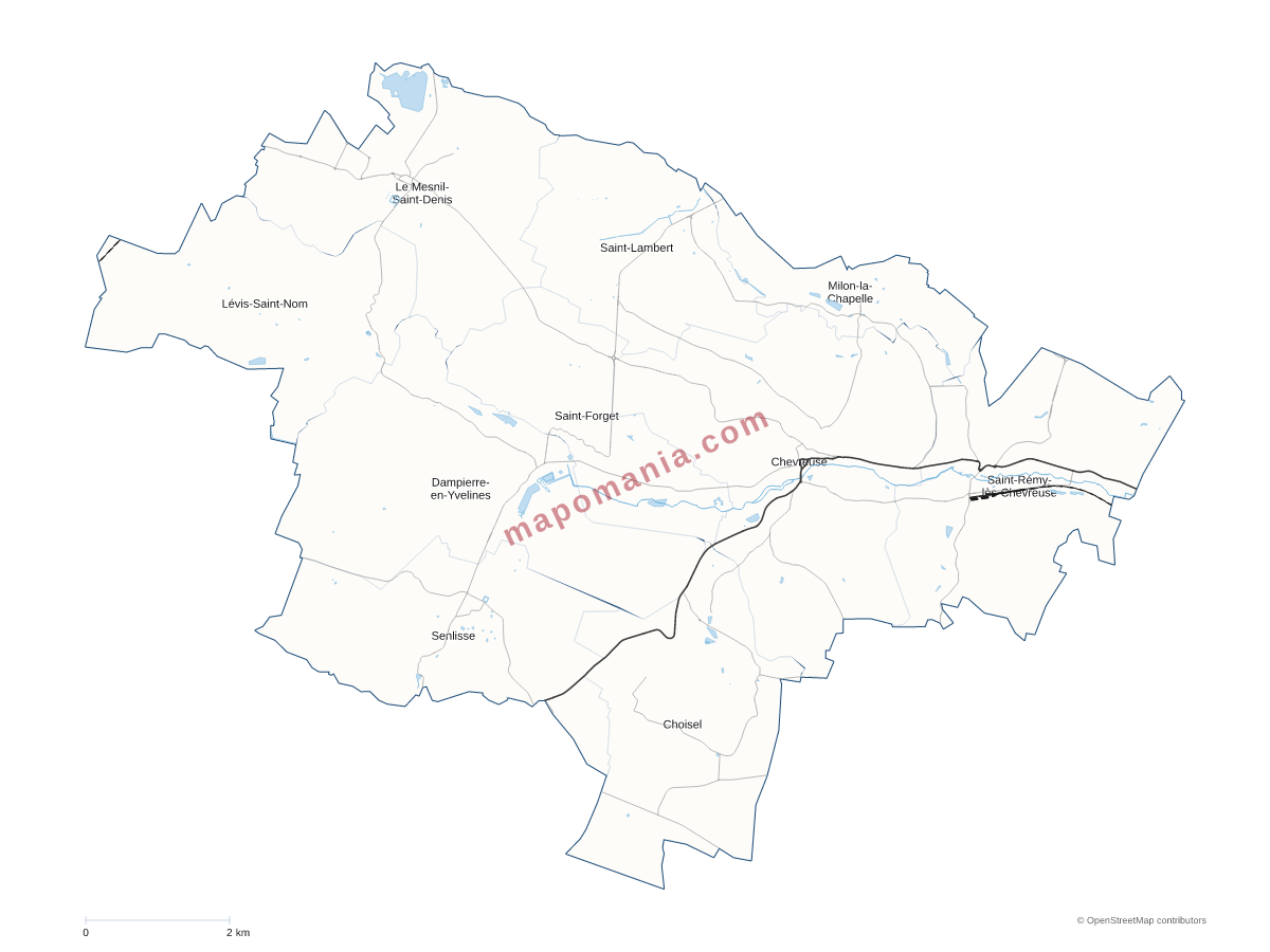 Carte de CC de la Haute Vallée de Chevreuse à personnaliser