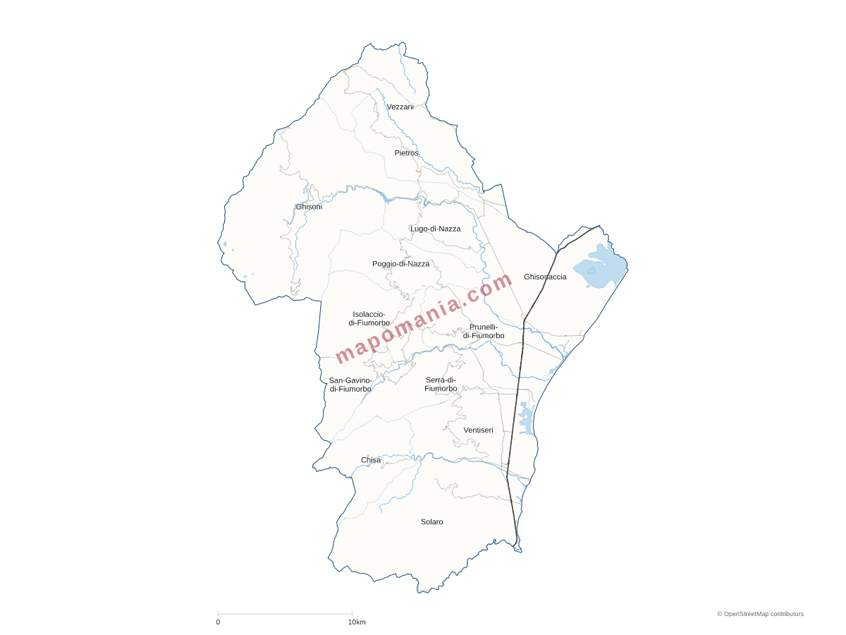 Carte de CC de Fium'Orbu Castellu à personnaliser