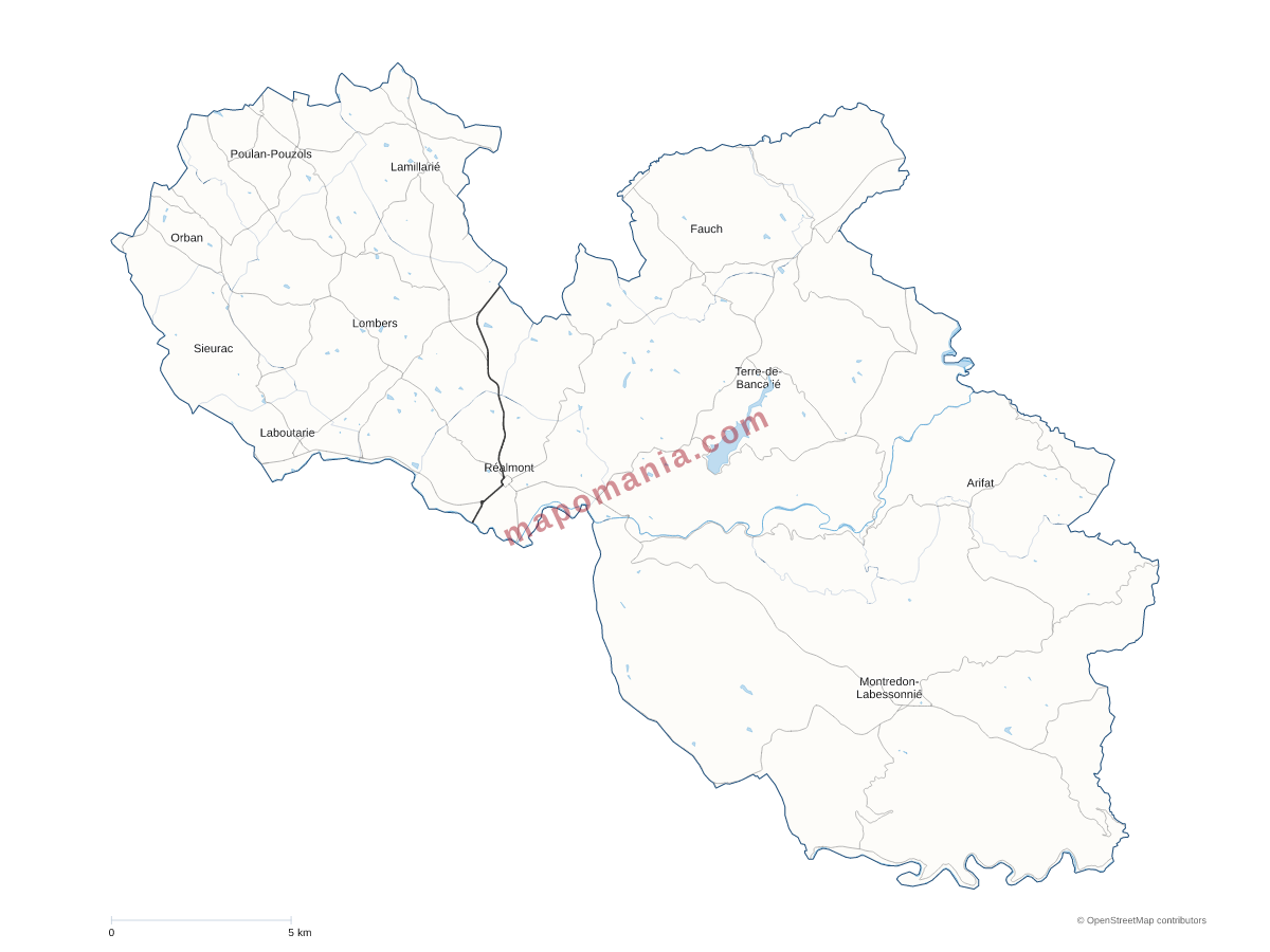 Carte de CC Centre Tarn à personnaliser