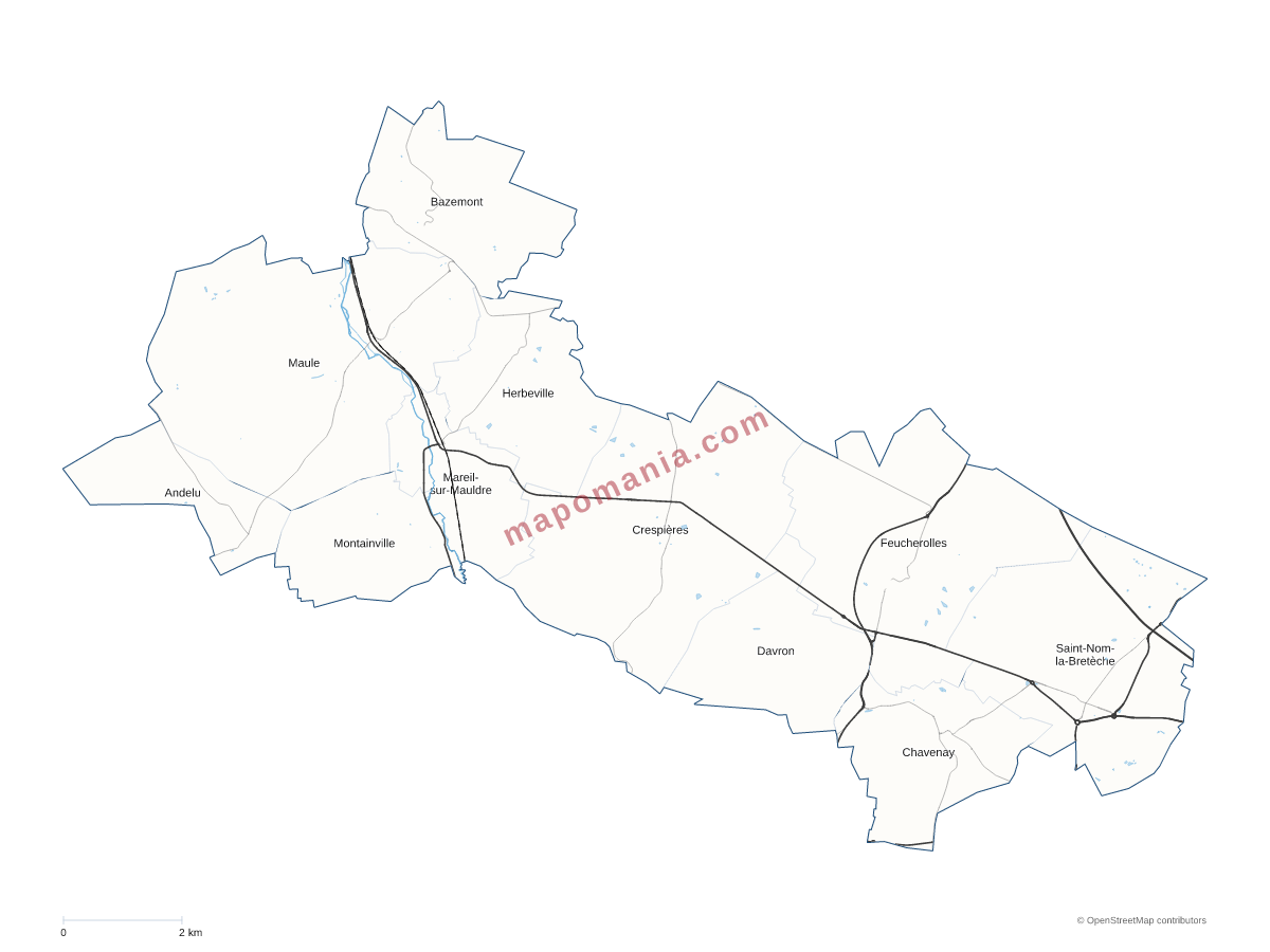 Carte de CC Gally Mauldre à personnaliser