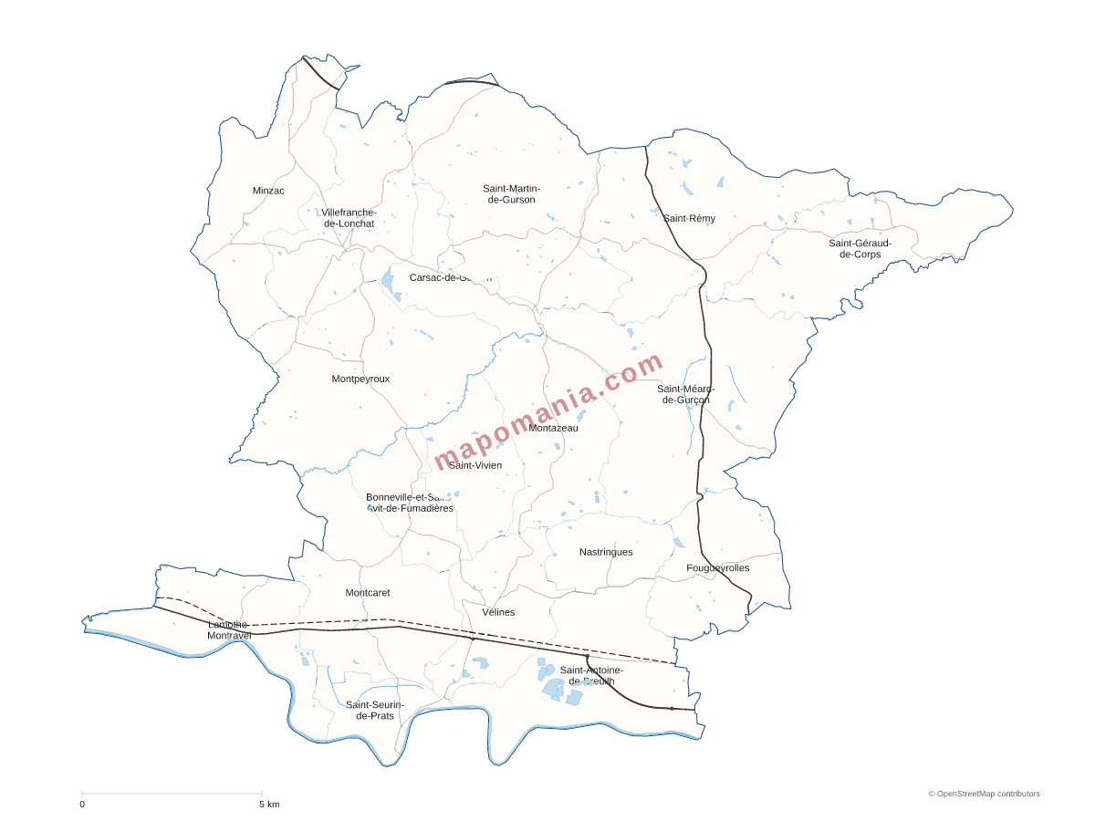 Carte de CC de Montaigne Montravel et Gurson à personnaliser