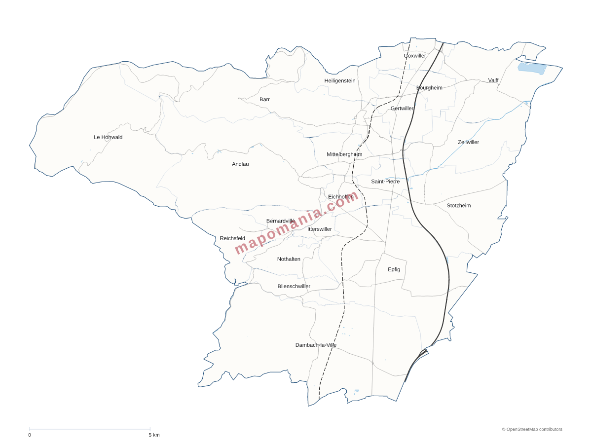 Carte de CC du Pays de Barr à personnaliser