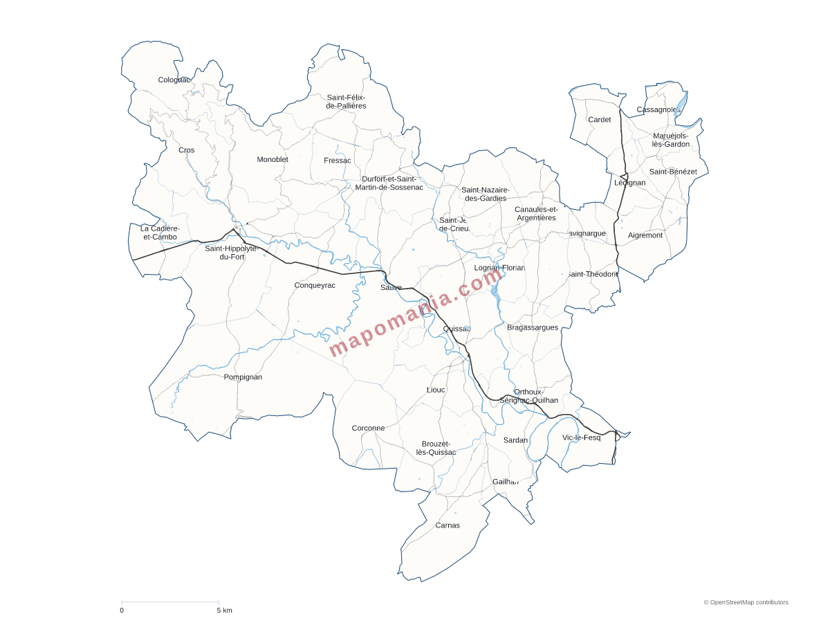 Carte de CC du Piémont Cévenol à personnaliser