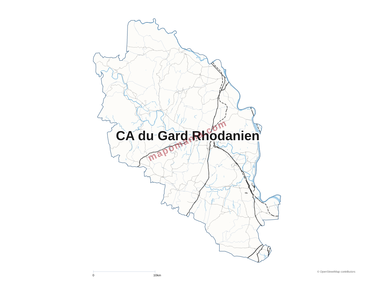 Carte de CA du Gard Rhodanien à personnaliser