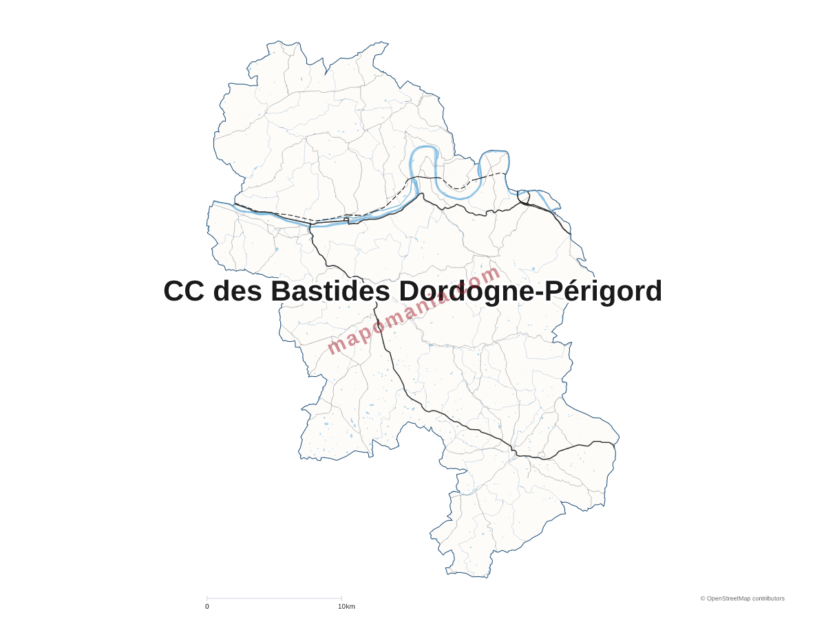 Carte de CC des Bastides Dordogne-Périgord à personnaliser