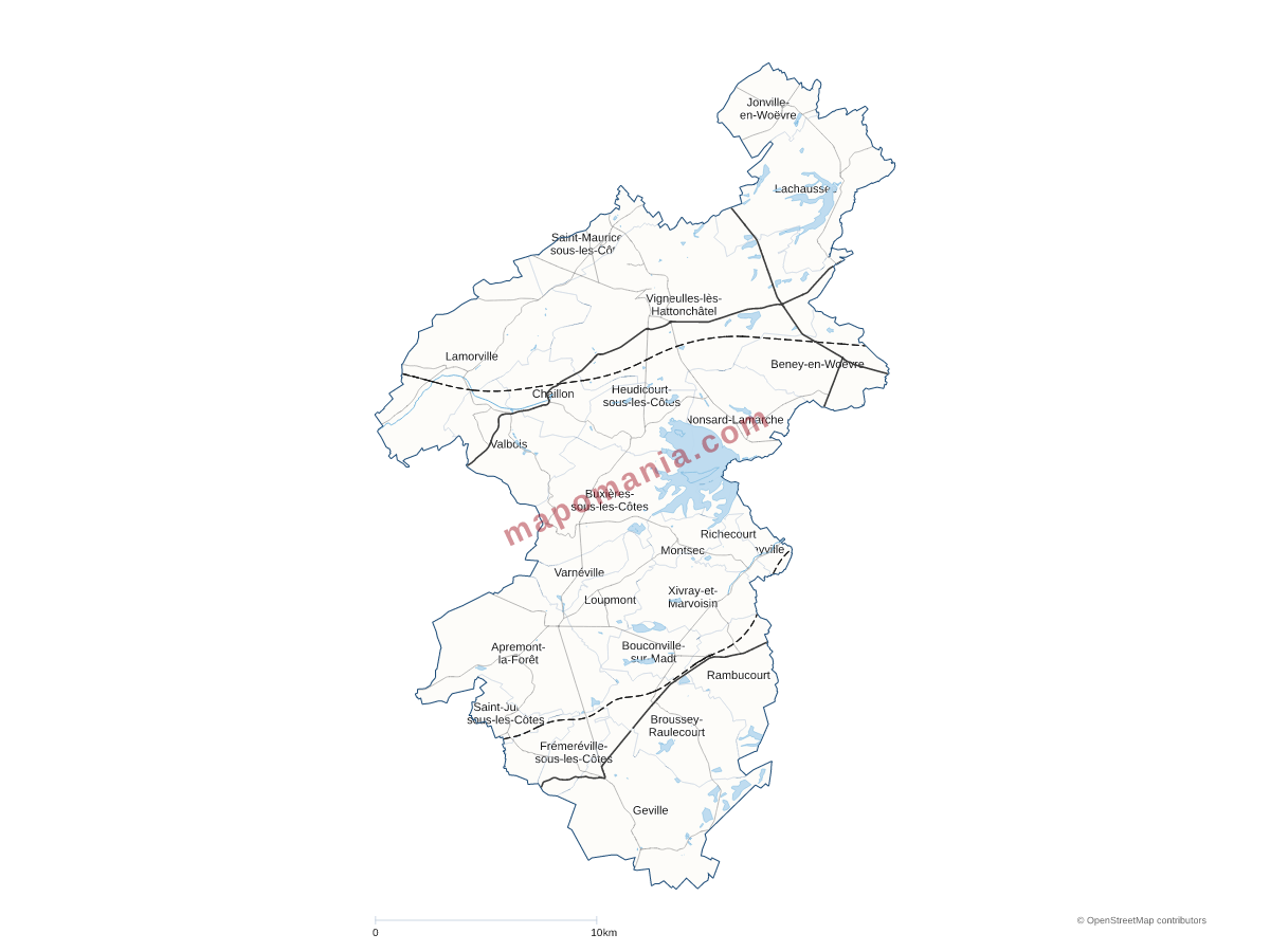 Carte de CC Côtes de Meuse Woëvre à personnaliser