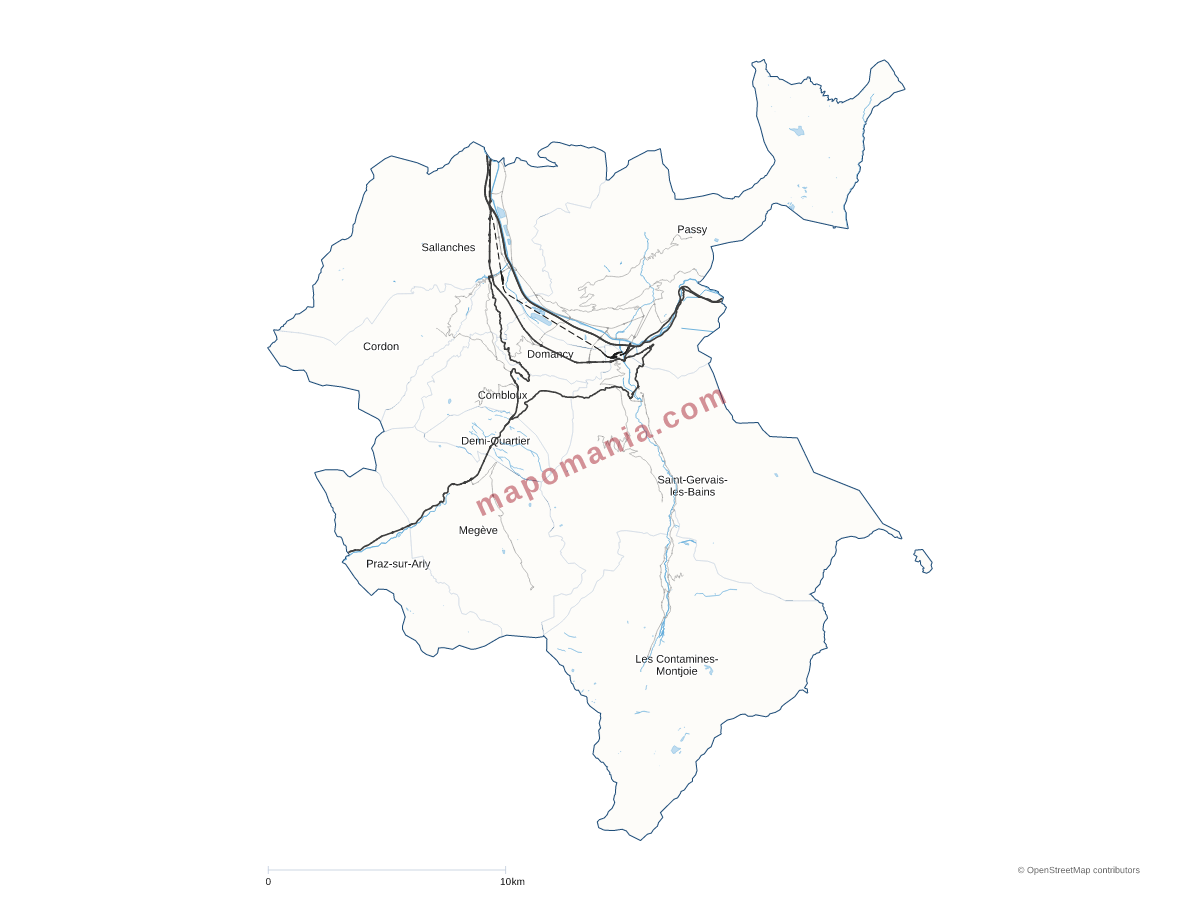 Carte de CC Pays du Mont-Blanc à personnaliser