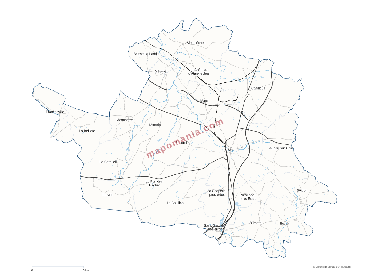 Carte de CC des Sources de l'Orne à personnaliser