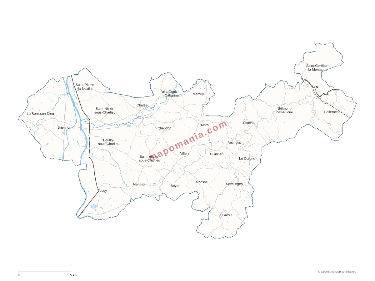 Carte de CC Charlieu-Belmont à personnaliser