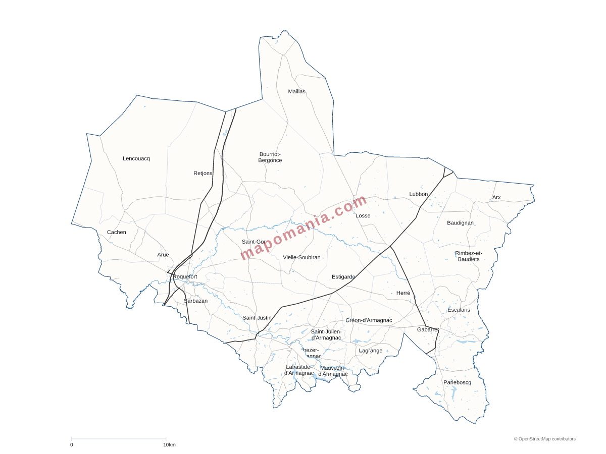 Carte de CC des Landes d'Armagnac à personnaliser