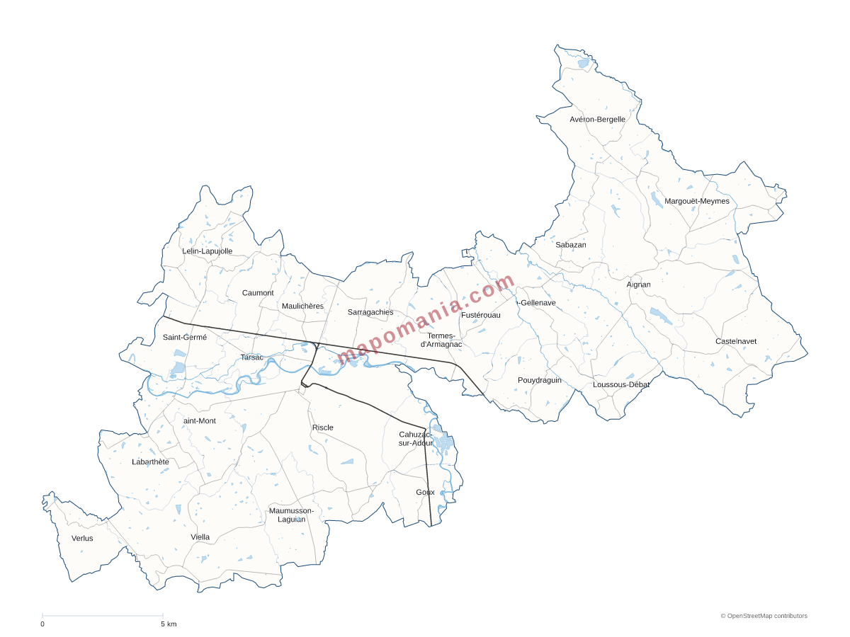 Carte de CC Armagnac Adour à personnaliser