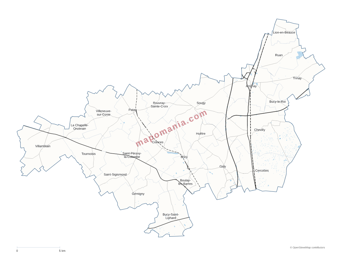 Carte de CC de la Beauce Loirétaine à personnaliser